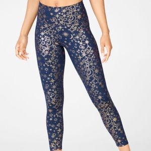 Fabletics PowerHold Abyss Stardust Foil Leggings
